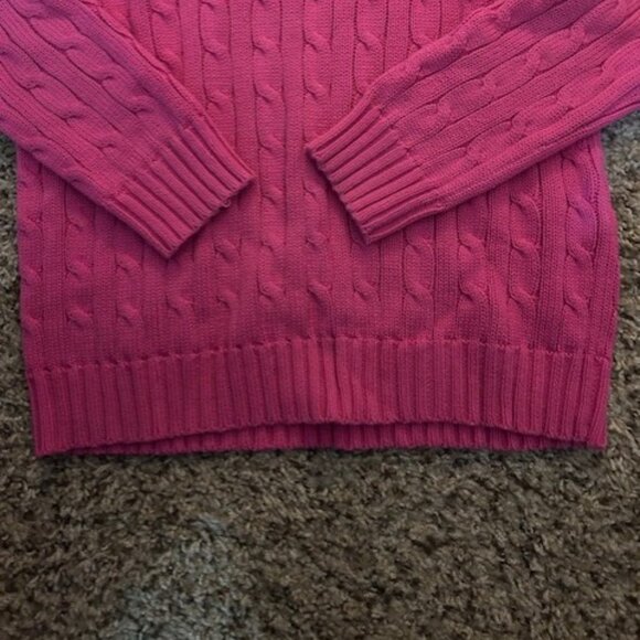 Ralph Lauren Sport Cotton Cable V neck Sweater - Picture 4 of 6